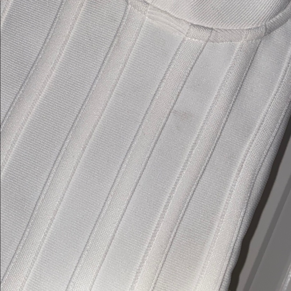 WHITE RUFFLE MINI DRESS - Picture 3 of 7